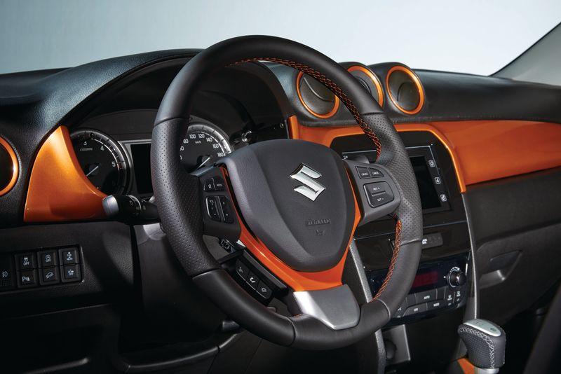 Steering Wheel Coloured Trim Orange Metallic